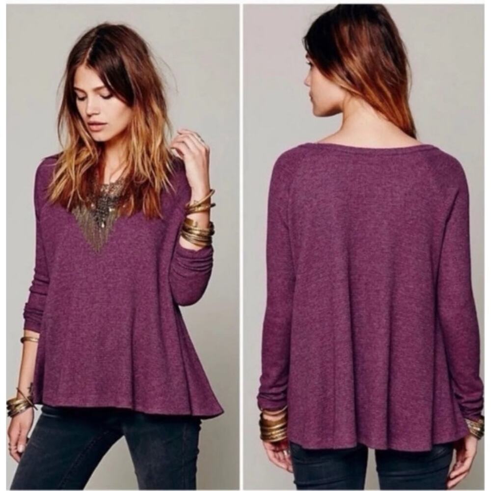 Free People We The Free Thermal Swing Top in Plum